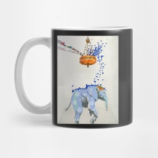 Beatrice Elephant with Blue Butterflies Mug